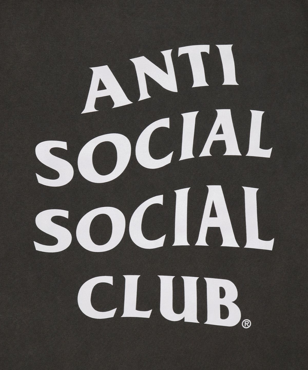 안티 소셜 소셜 클럽(ANTI SOCIAL SOCIAL CLUB) GARMENT DYED LOGO TEE  CHARCOAL