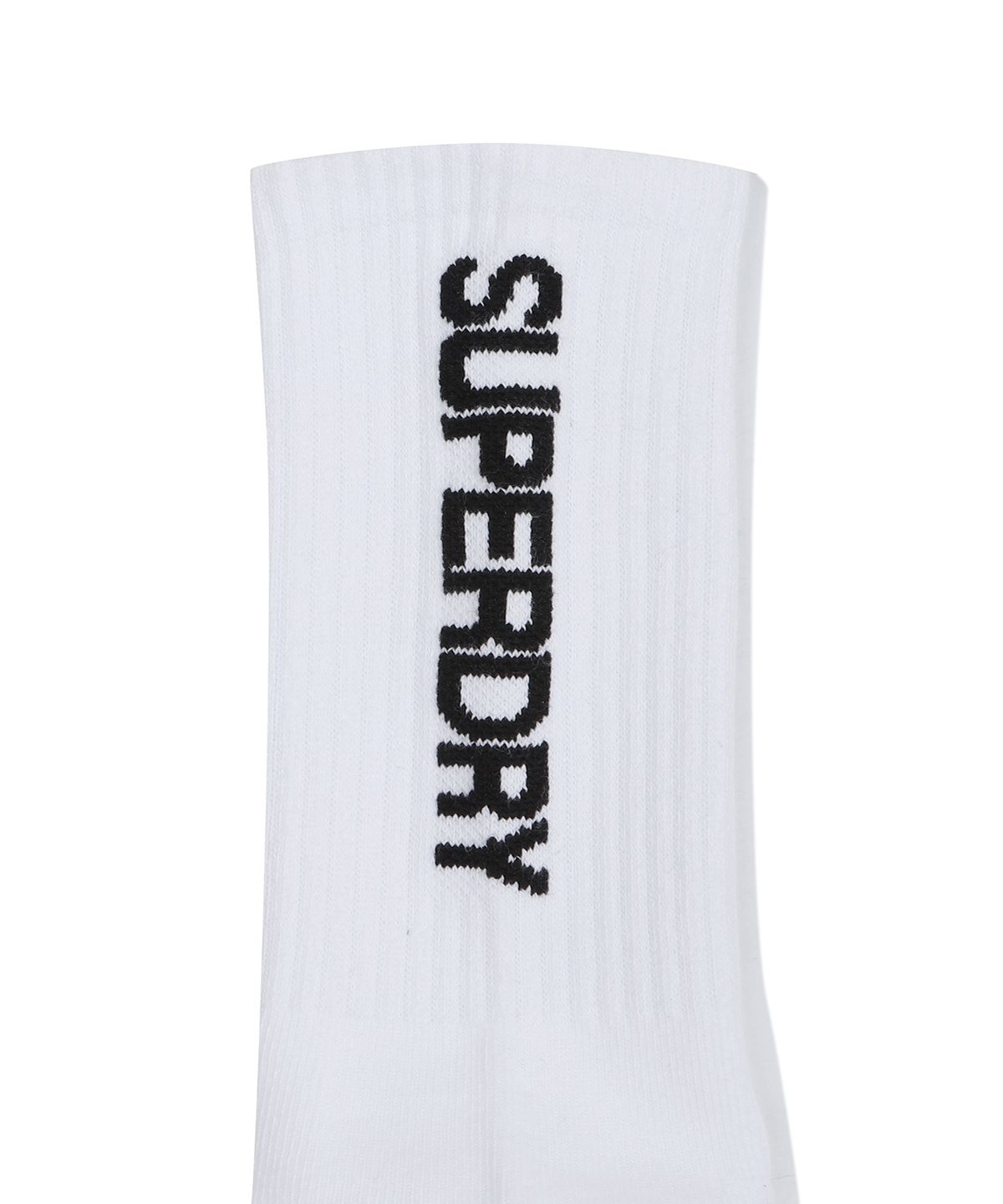 슈퍼드라이(SUPERDRY) 버티컬 로고 양말 화이트