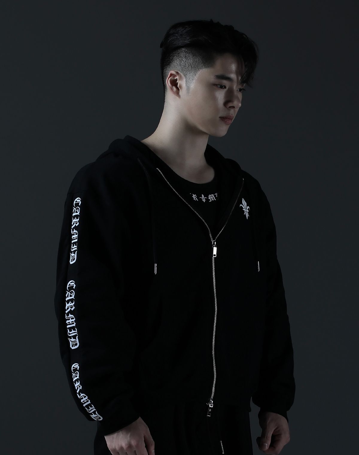 카미드(CARMID) 노블 밴드 후드집업 [블랙]