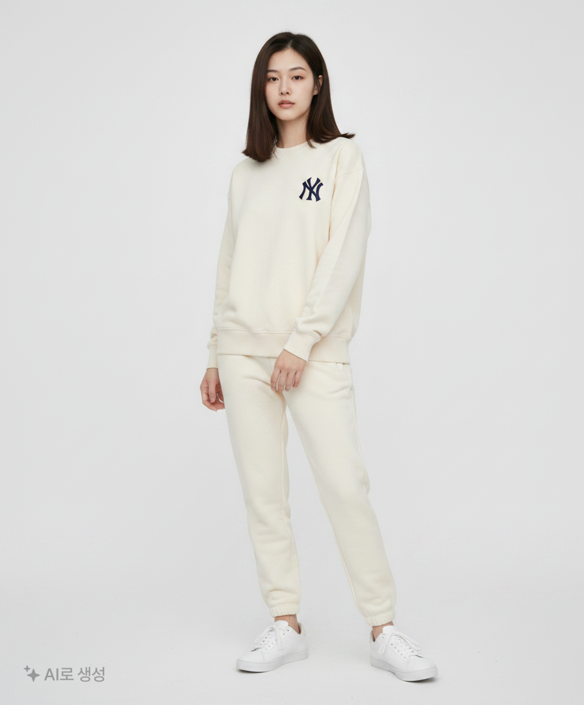 엠엘비(MLB) 클래식 모노그램 그라데이션 빅럭스 오버핏 맨투맨 NY (D.Cream) S