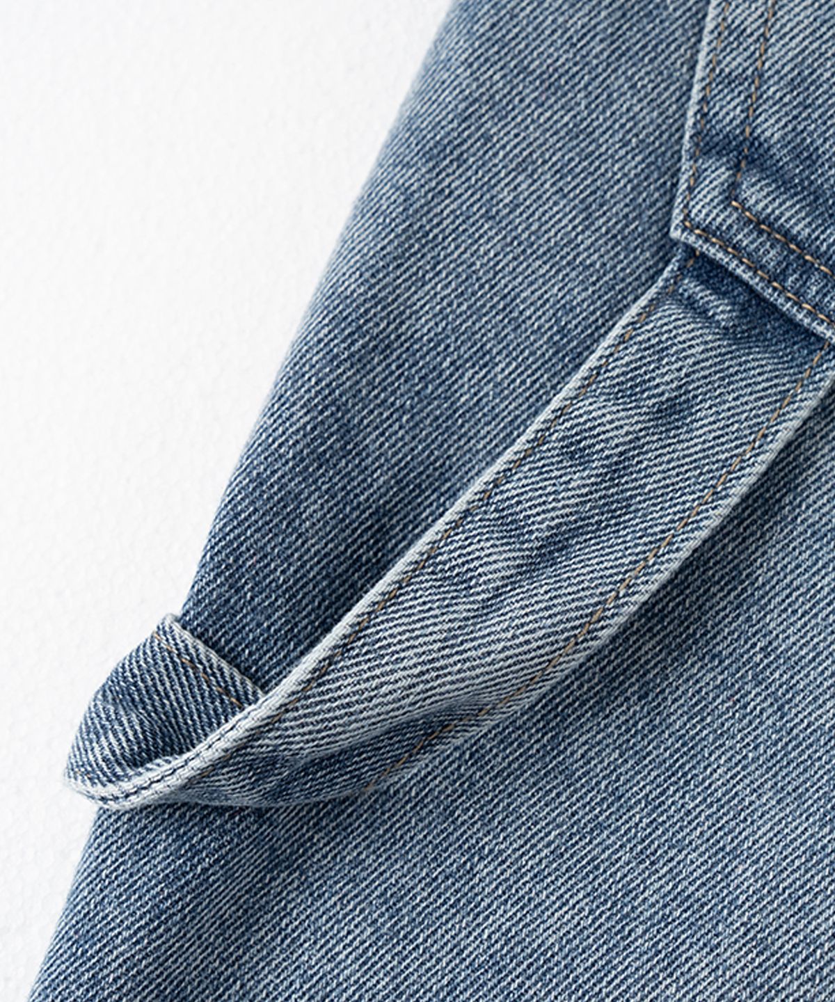 뎃츠잇(THAT'S IT) 매일입는 원턱 카펜터 버뮤다 데님팬츠 라이트블루