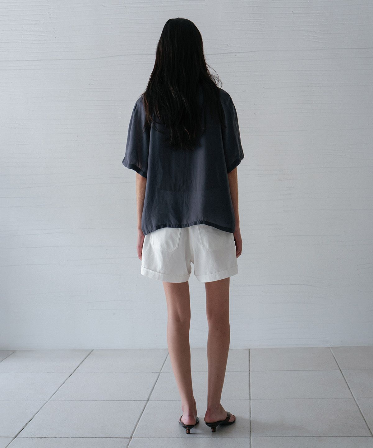 블랭크룸 우먼(BLANKROOM HER) 하바나 셔츠_WASHED NAVY