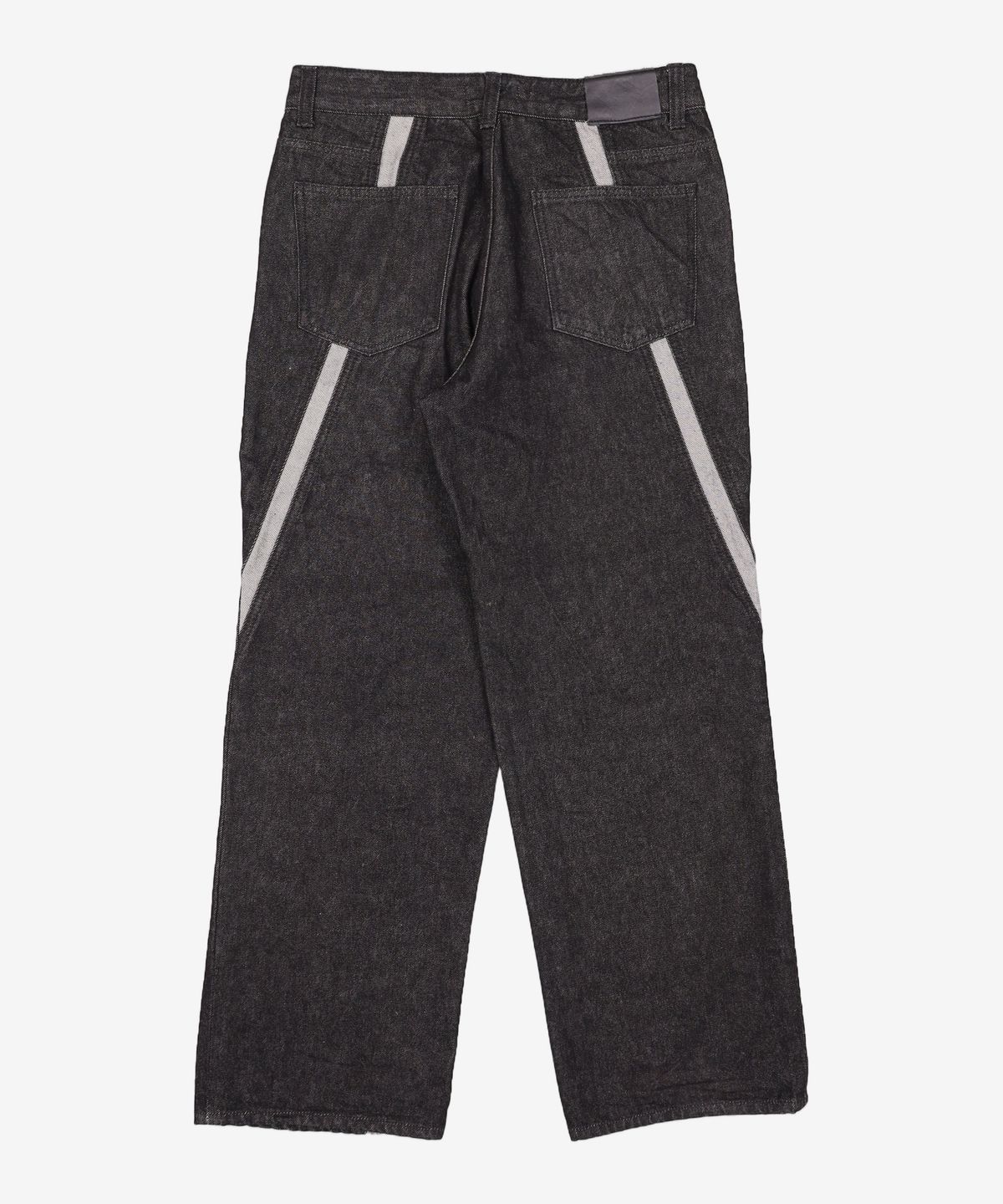 애드오프(ADDOFF) WAVE CURL LINE WIDE DENIM PANTS BLACK 50