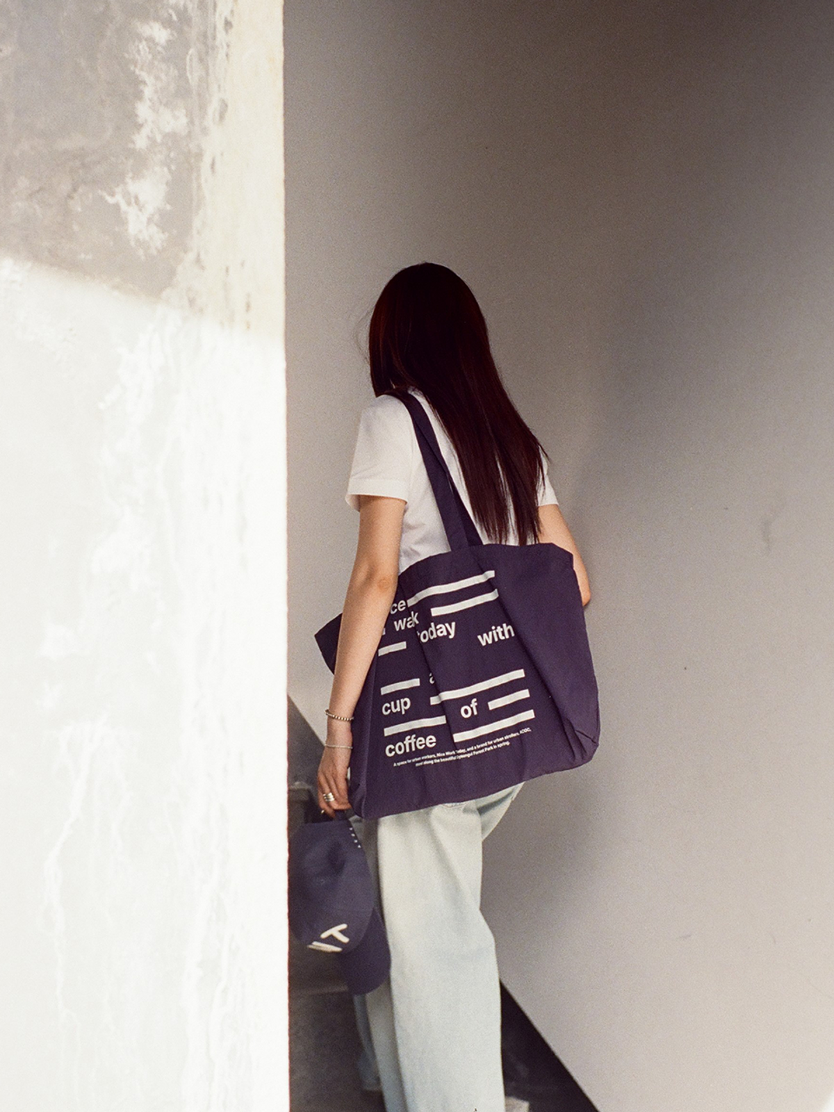 아코크(ACOC) Nice Walk Today Eco Bag_Navy