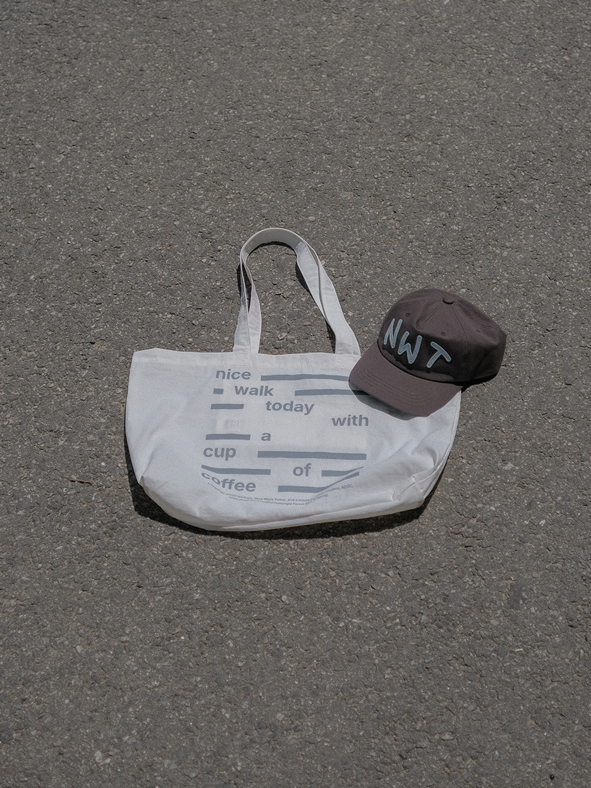아코크(ACOC) Nice Walk Today Eco Bag_White