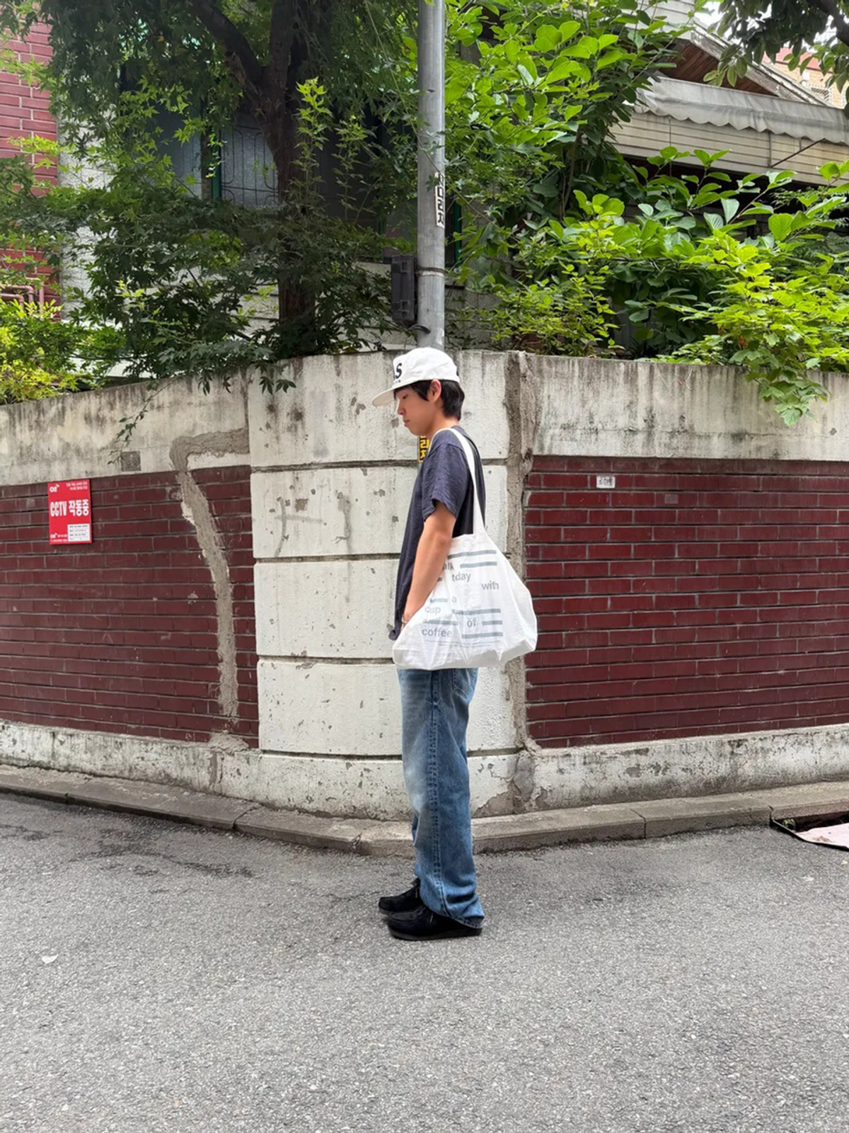 아코크(ACOC) Nice Walk Today Eco Bag_White