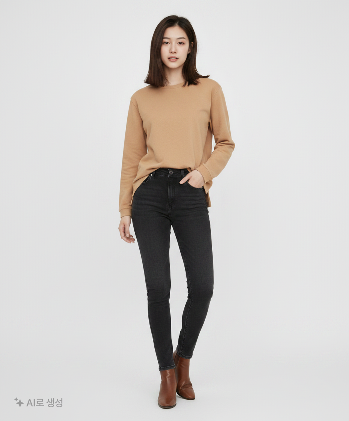 프로젝트엠(PROJECTM) 소재변형 소프트 티셔츠_EPA4TR1902BK 105