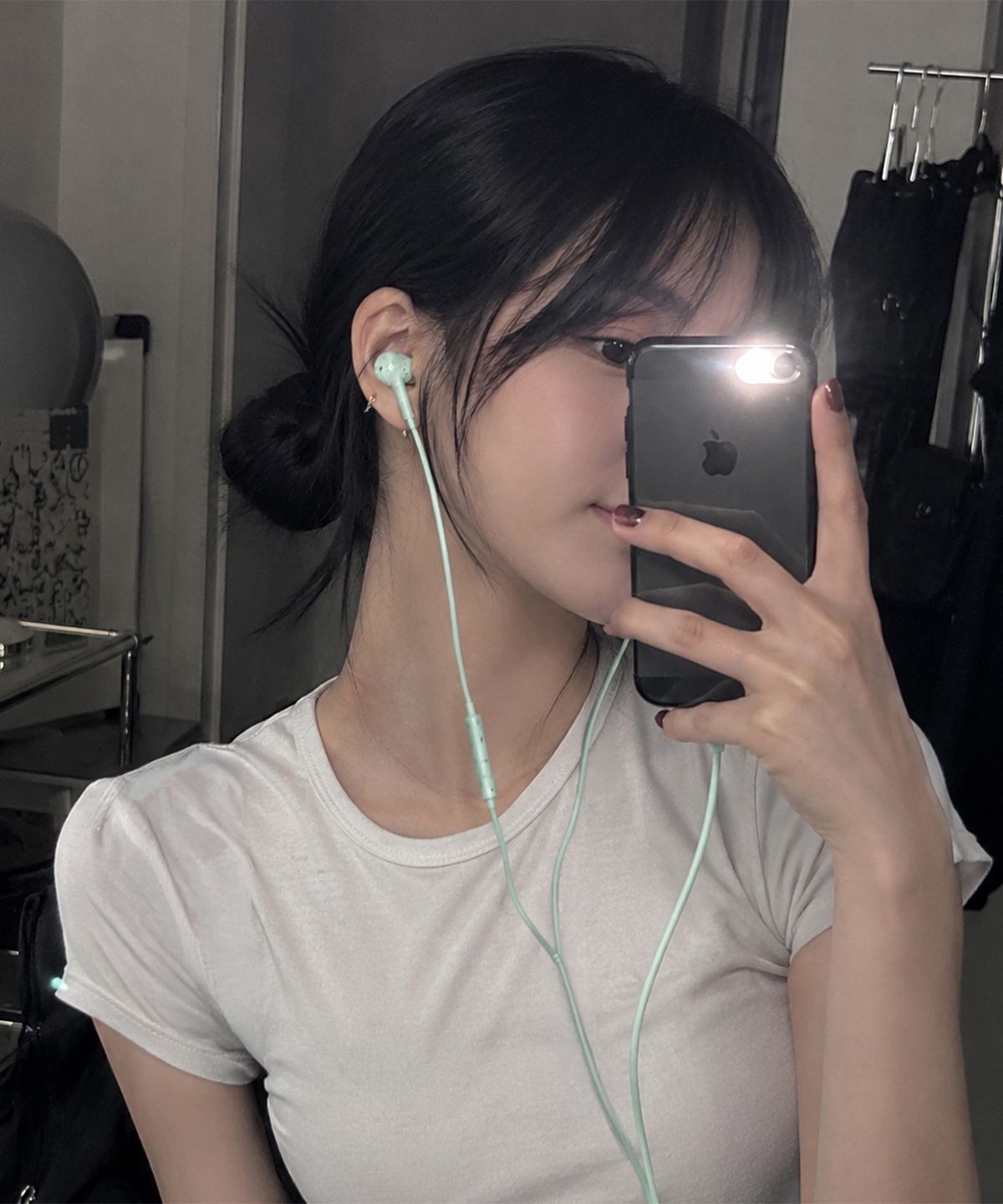 누아트(NUART) [별/도트패턴] 유선 이어폰 C타입 8핀 라이트닝 오픈형 earphone 빈티지 Y2K 감성 레트로