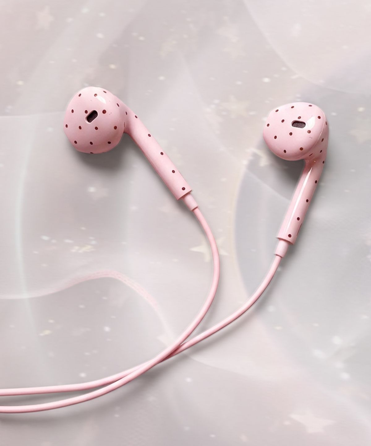 누아트(NUART) [별/도트패턴] 유선 이어폰 C타입 8핀 라이트닝 오픈형 earphone 빈티지 Y2K 감성 레트로