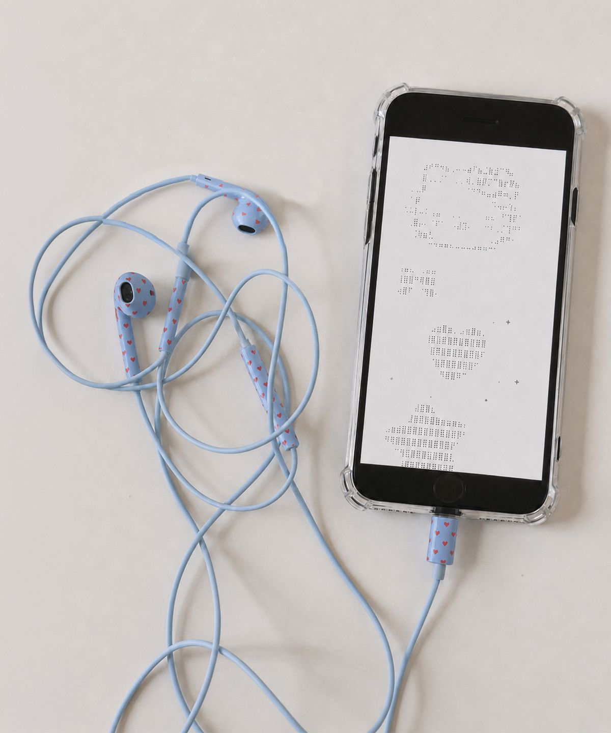 누아트(NUART) [별/도트패턴] 유선 이어폰 C타입 8핀 라이트닝 오픈형 earphone