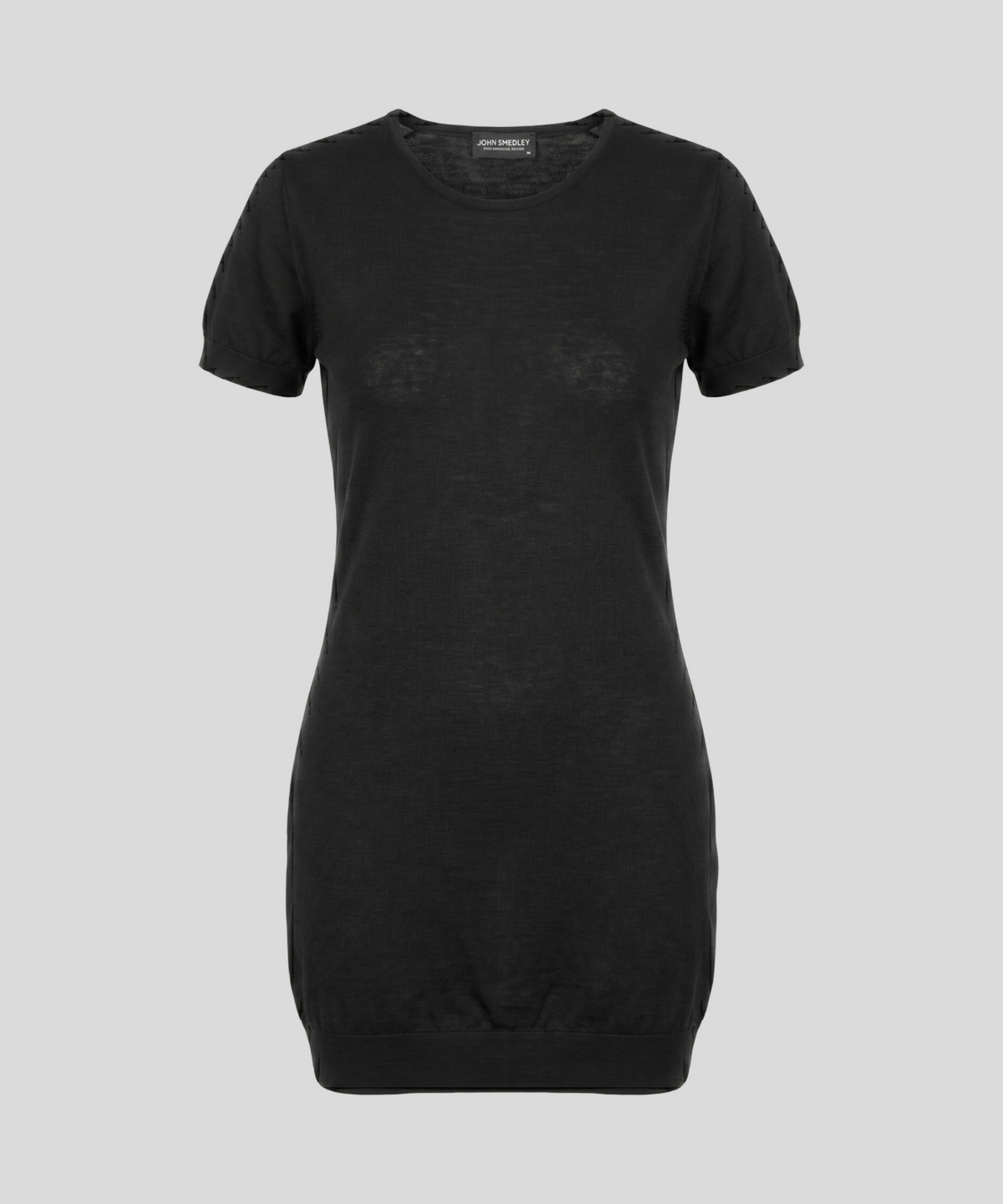 존 스메들리(JOHN SMEDLEY) GAIL Classic Half-Sleeve Midi Dress Sea Island Cotton Knit Heritage 7 Colors