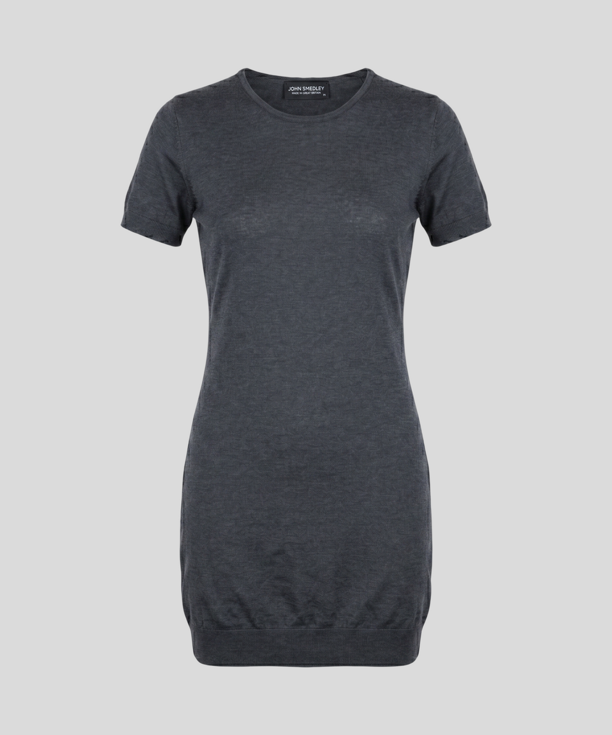 존 스메들리(JOHN SMEDLEY) GAIL Classic Half-Sleeve Midi Dress Sea Island Cotton Knit Heritage 7 Colors