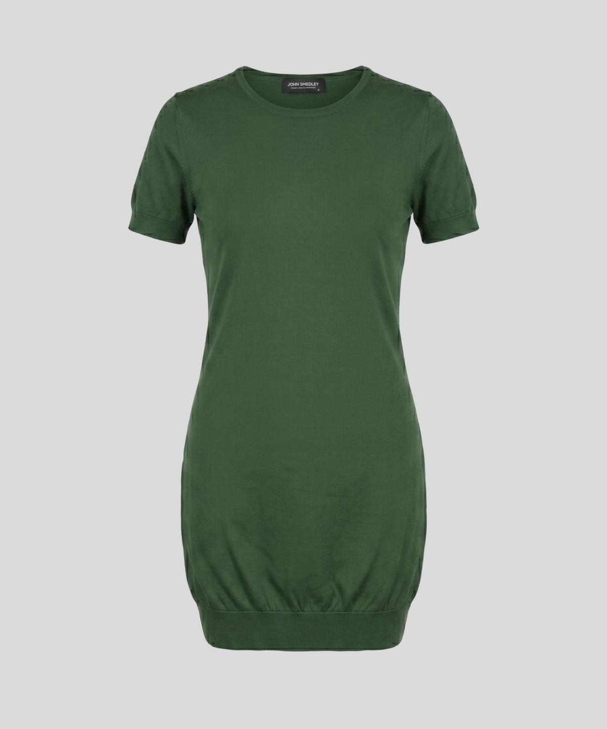 존 스메들리(JOHN SMEDLEY) GAIL Classic Half-Sleeve Midi Dress Sea Island Cotton Knit Heritage 7 Colors