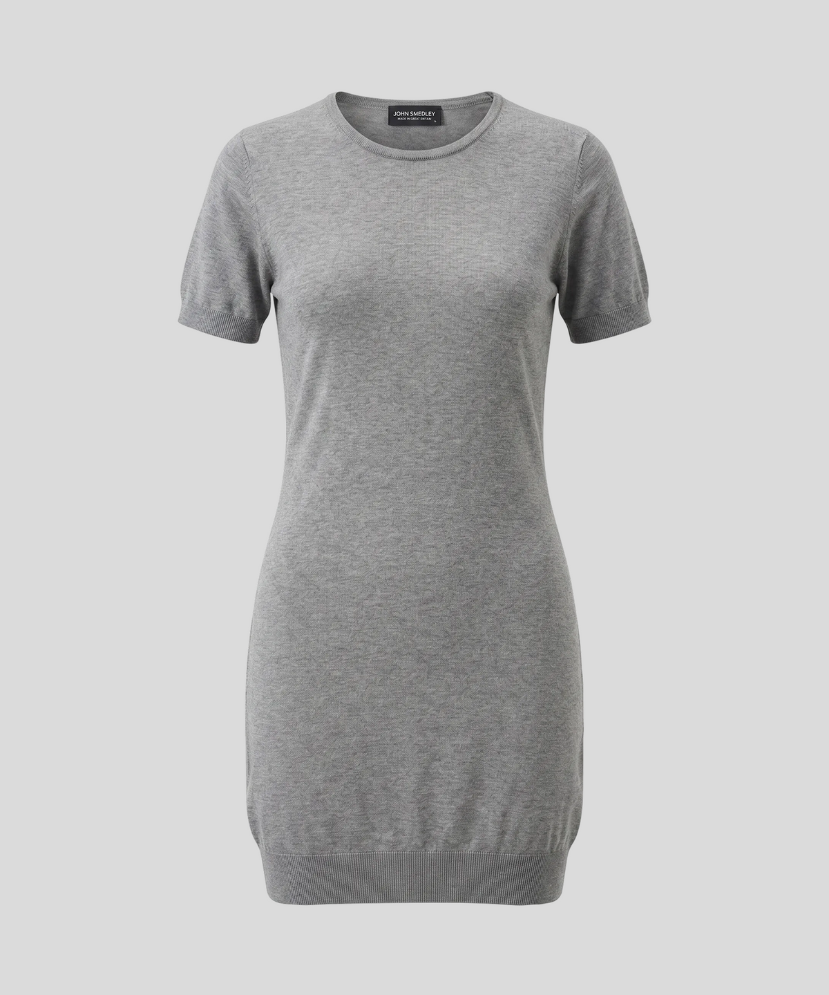 존 스메들리(JOHN SMEDLEY) GAIL Classic Half-Sleeve Midi Dress Sea Island Cotton Knit Heritage 7 Colors