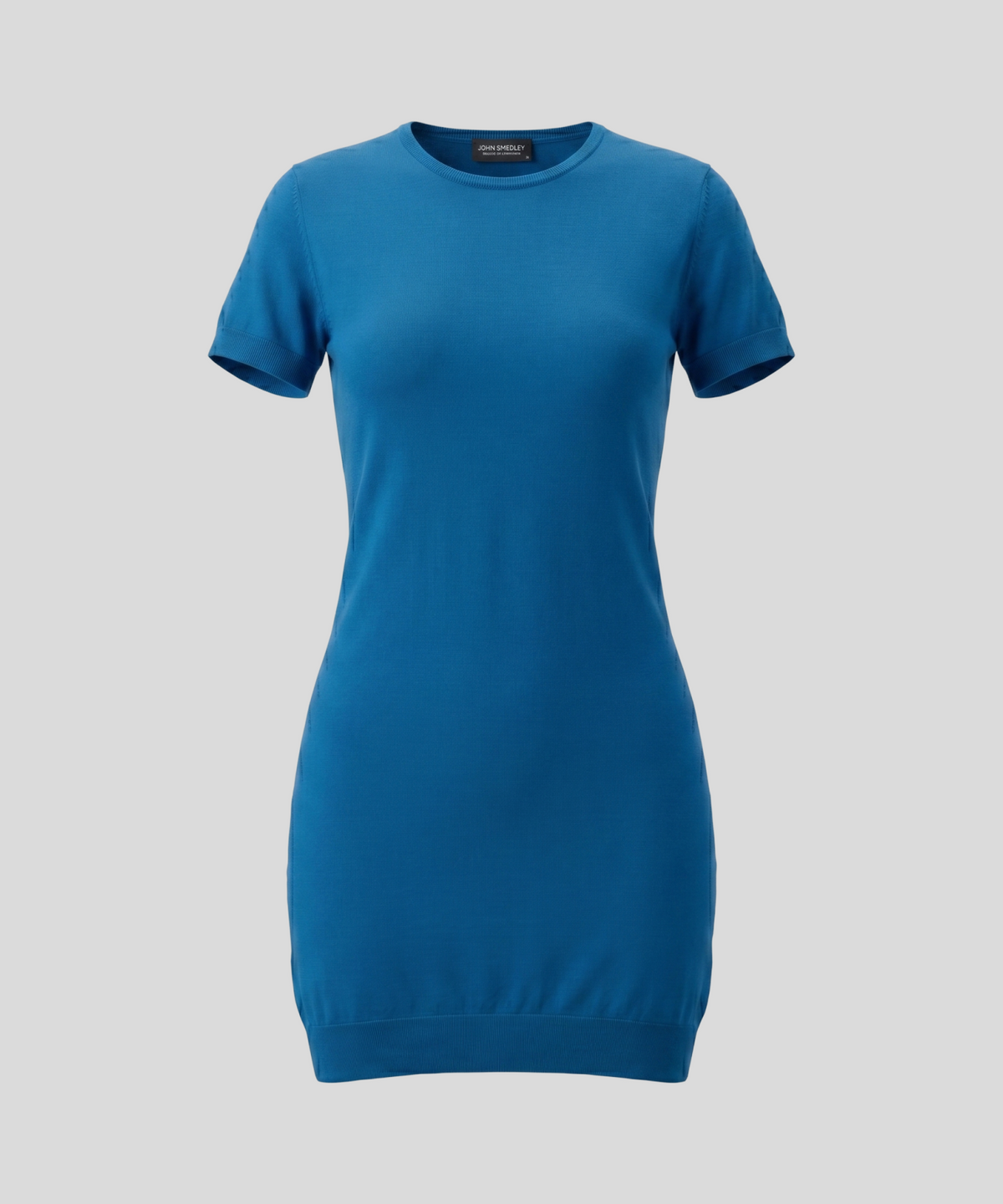 존 스메들리(JOHN SMEDLEY) GAIL Classic Half-Sleeve Midi Dress Sea Island Cotton Knit Heritage 7 Colors