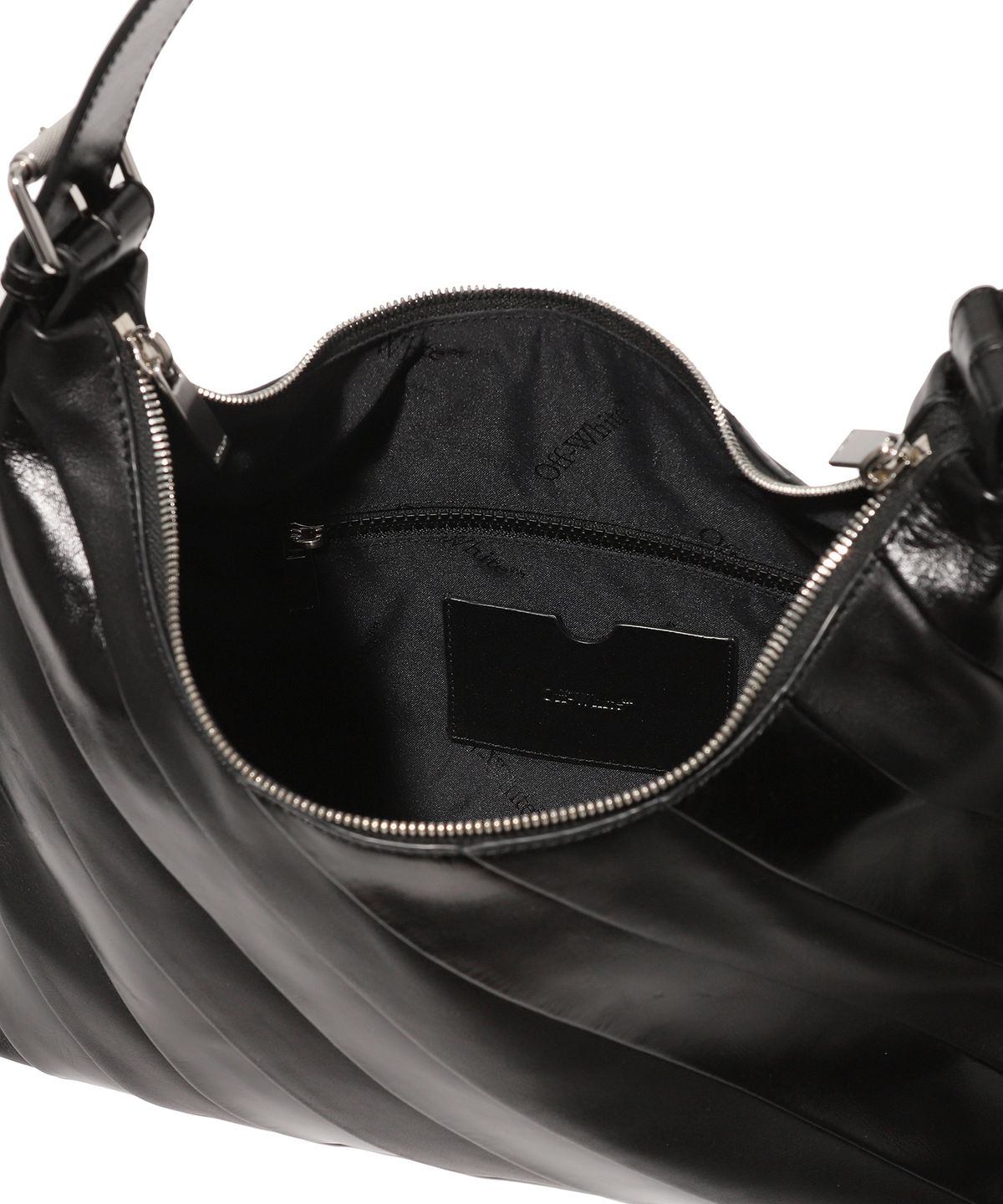 오프화이트(OFF-WHITE) Stripe Hobo Bag (Black)