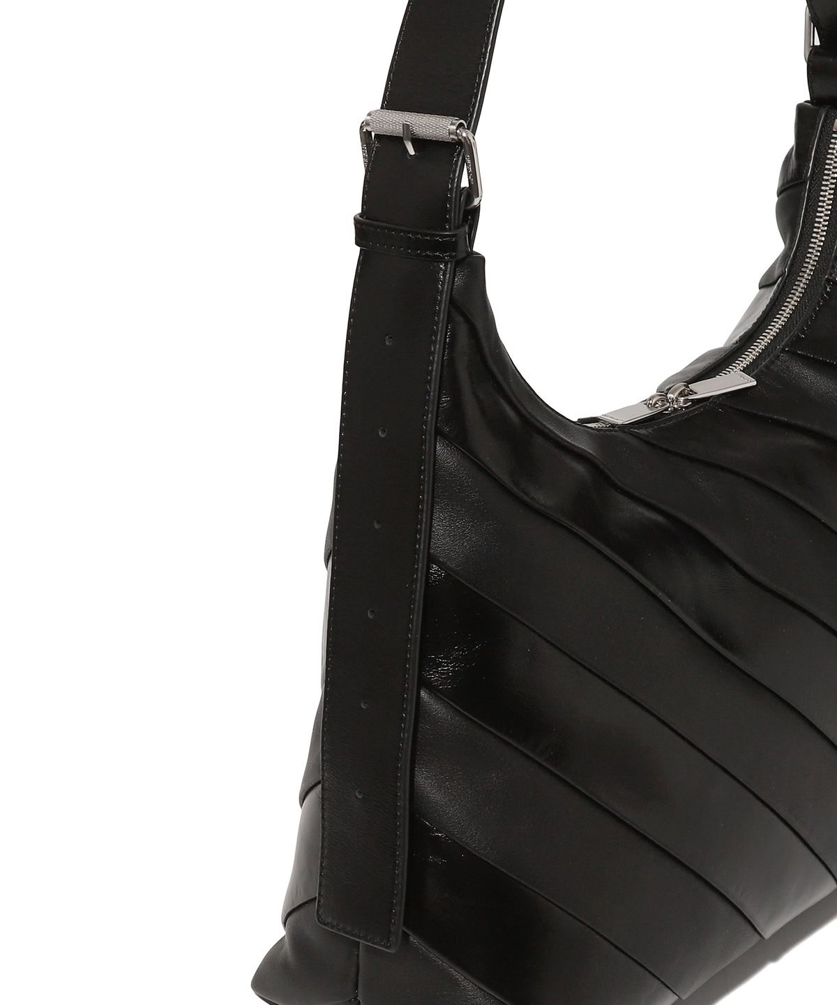 오프화이트(OFF-WHITE) Stripe Hobo Bag (Black)