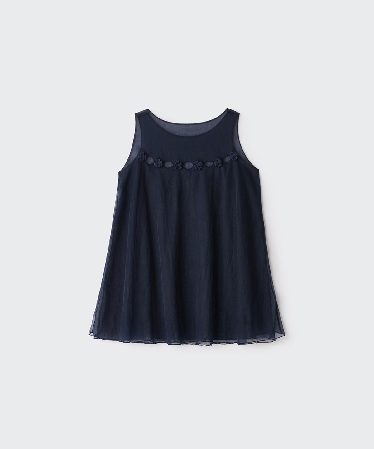 코스모스(COSMOSS) SHEER HOLE GARDEN DRESS (NAVY)