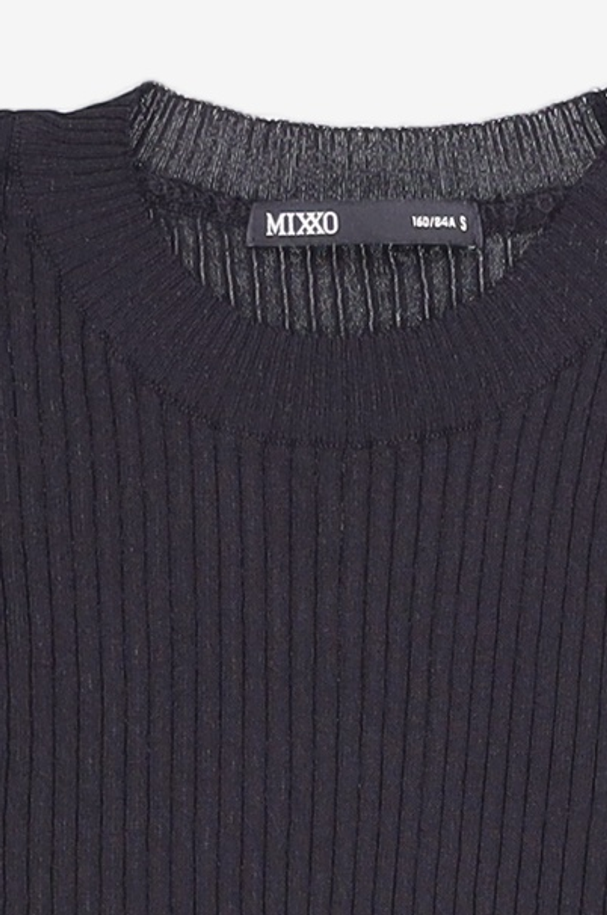 미쏘(MIXXO) 라운드 골지 슬림 반팔 스웨터 MIWKAB420T S