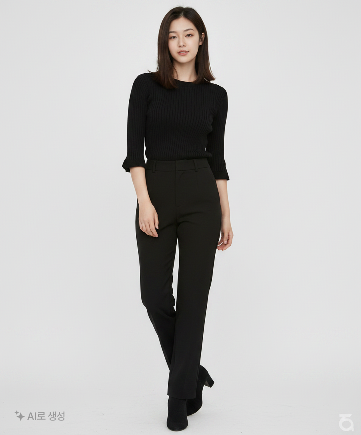 미쏘(MIXXO) 라운드 골지 슬림 반팔 스웨터 MIWKAB420T S