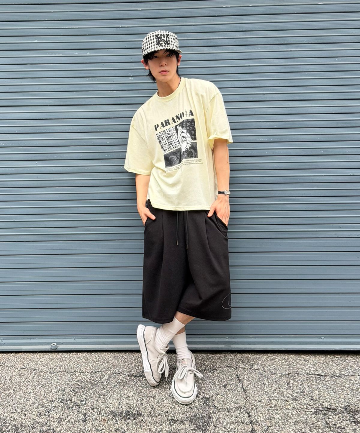 스켈리웩(SCALLYWAG) PARANOIA Overfit T-shirt[Lemon]