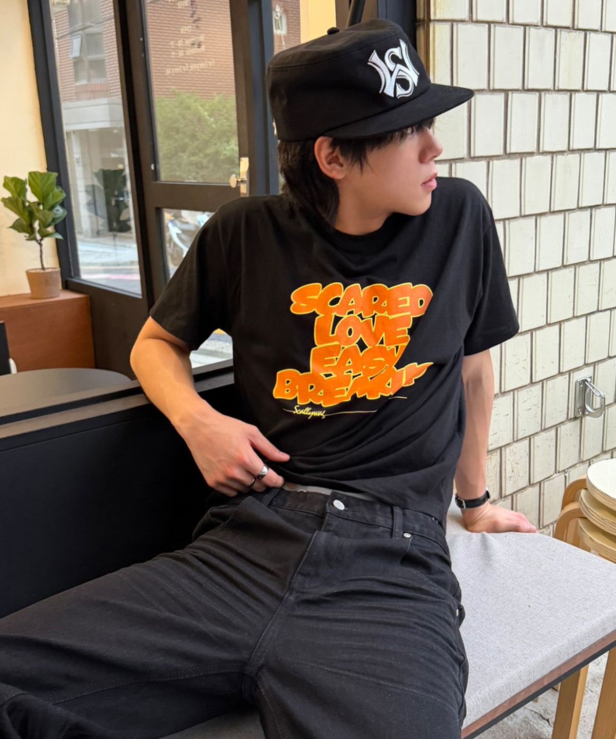 스켈리웩(SCALLYWAG) SLEB Crop T-shirt[Black]