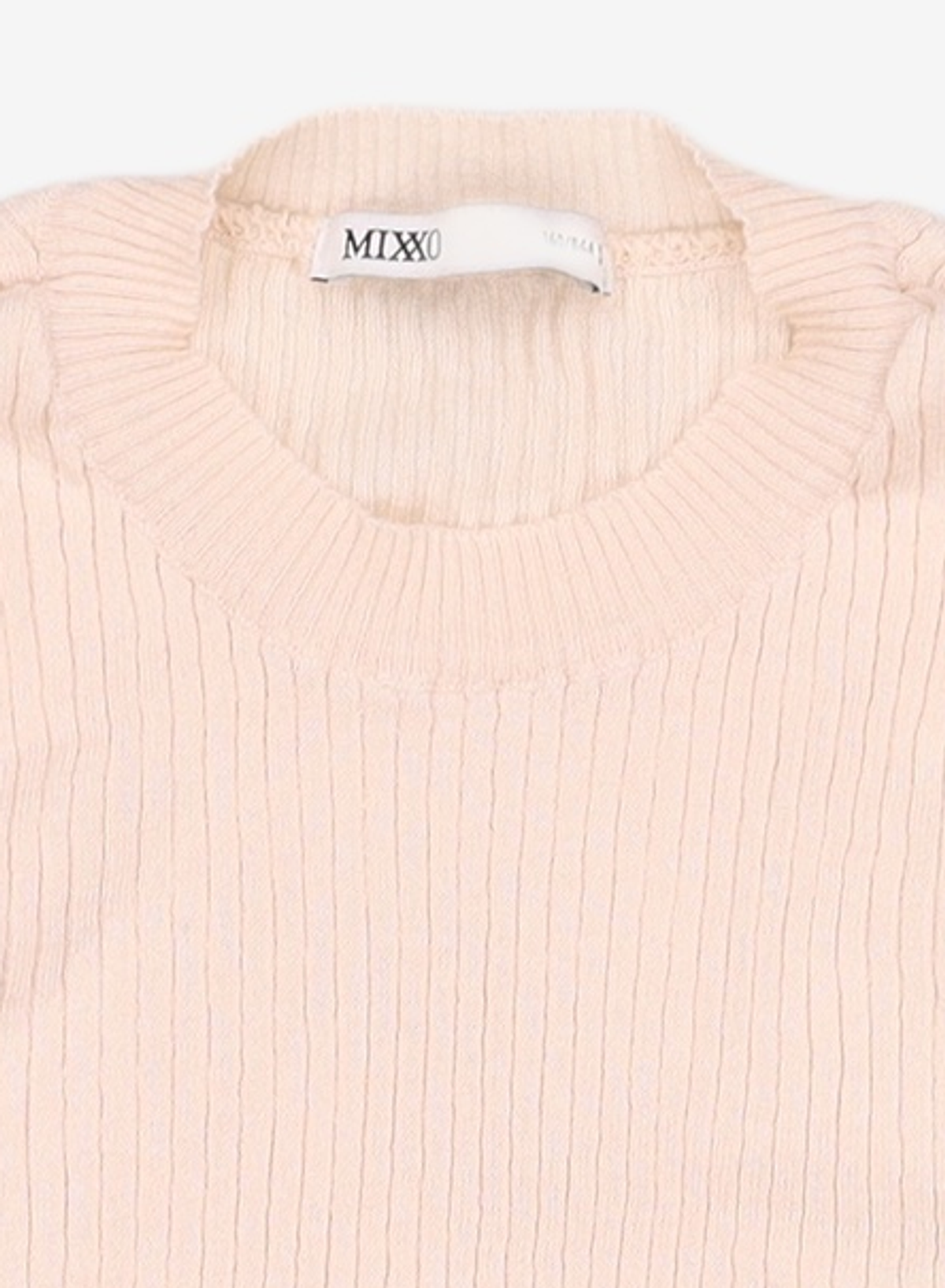 미쏘(MIXXO) 라운드 골지 슬림 반팔 스웨터 MIWKAB420T S