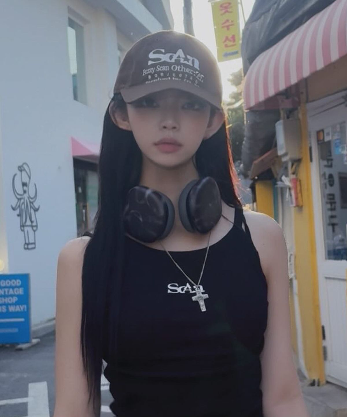 퍼지스캔(FUZZY SCAN) 아더 오브젝트 로고 볼캡 브라운