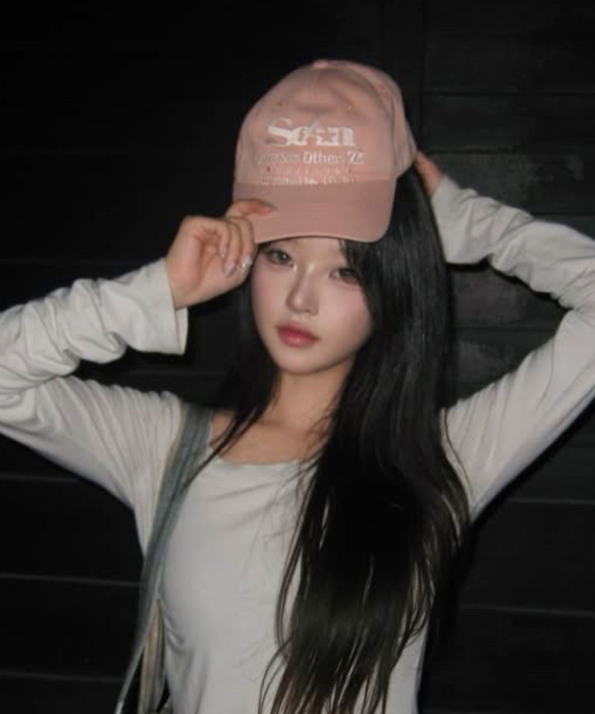 퍼지스캔(FUZZY SCAN) 아더 오브젝트 로고 볼캡 핑크