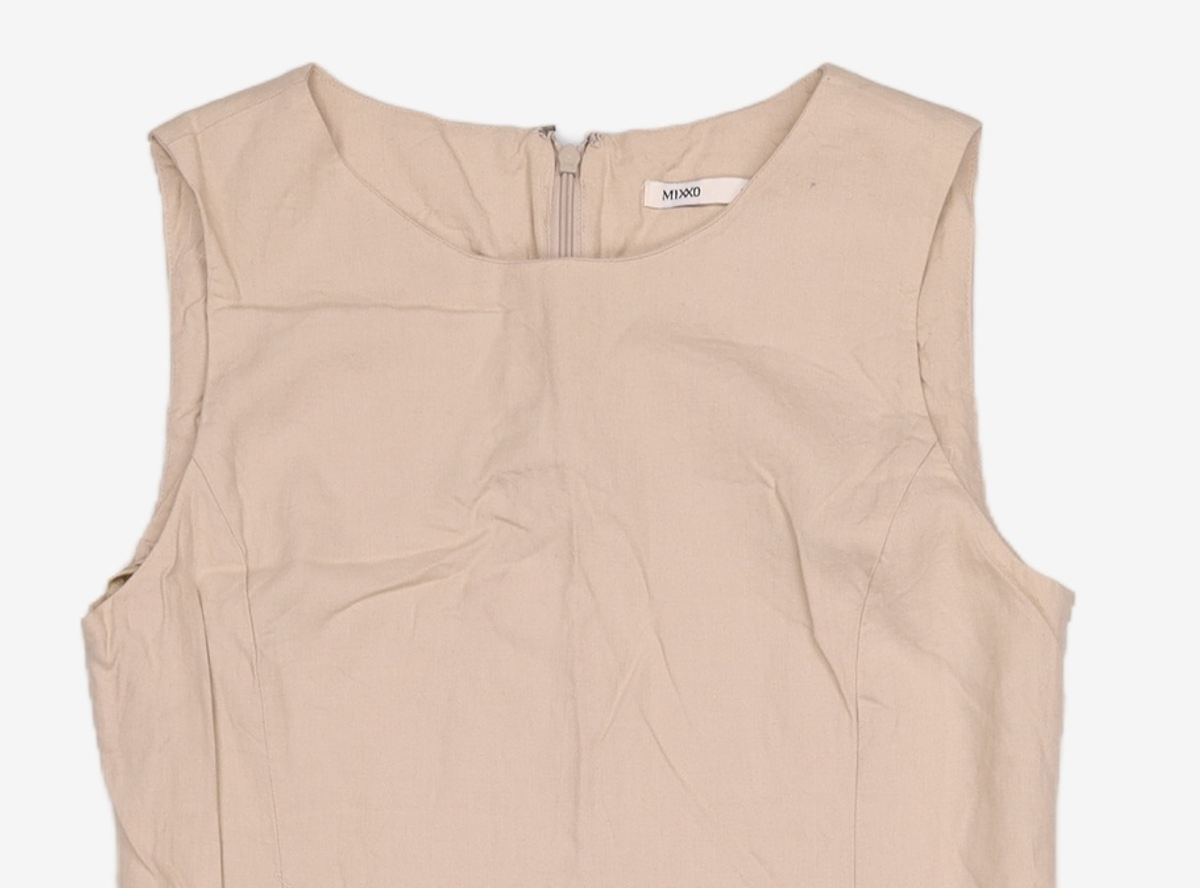 미쏘(MIXXO) 린넨 슬리브리스 원피스 MIWOW9706A L