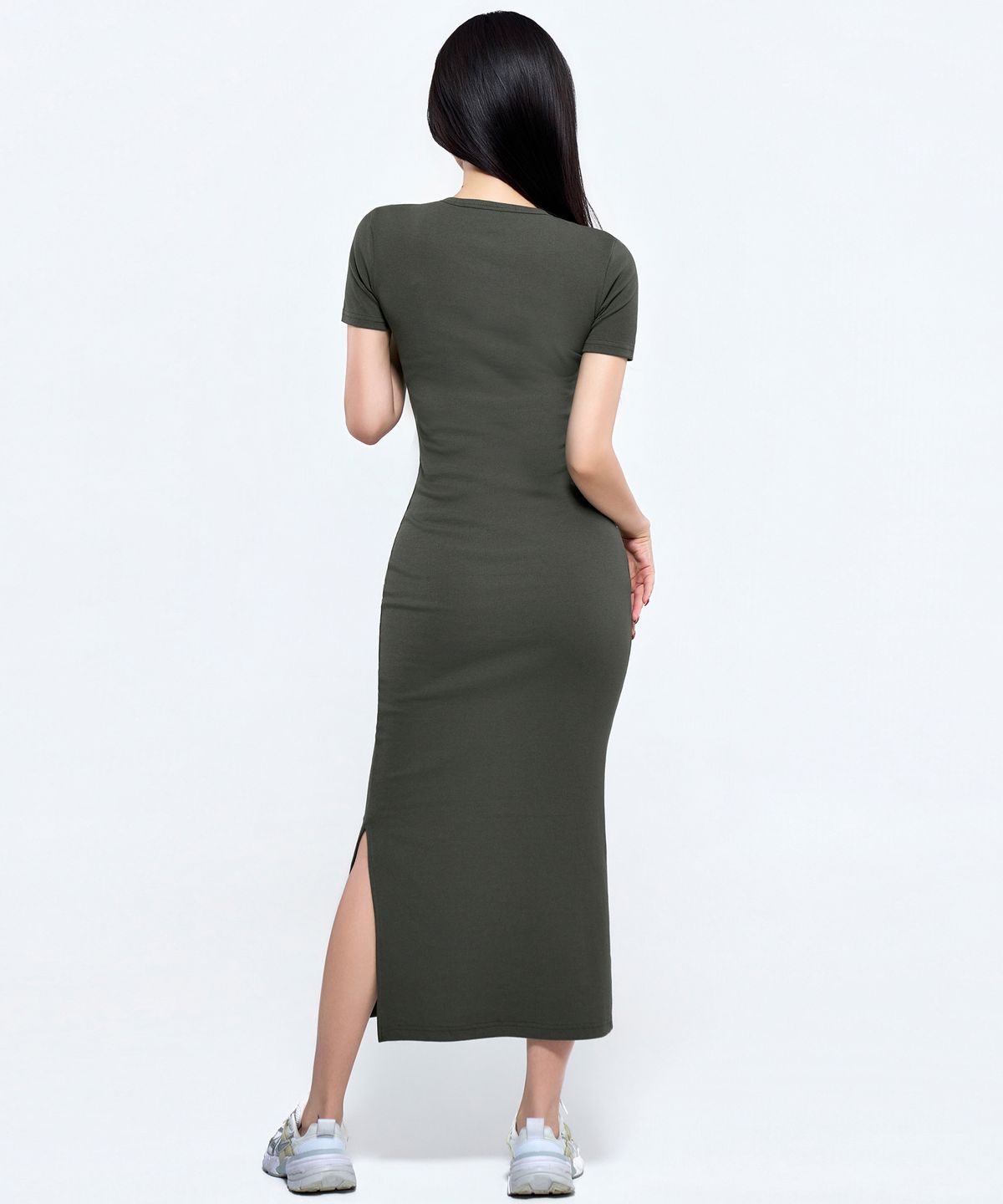 피지컬가먼츠(PHYSICAL GARMENTS) P5087 반팔 슬림 절개 원피스 [4COLOR]
