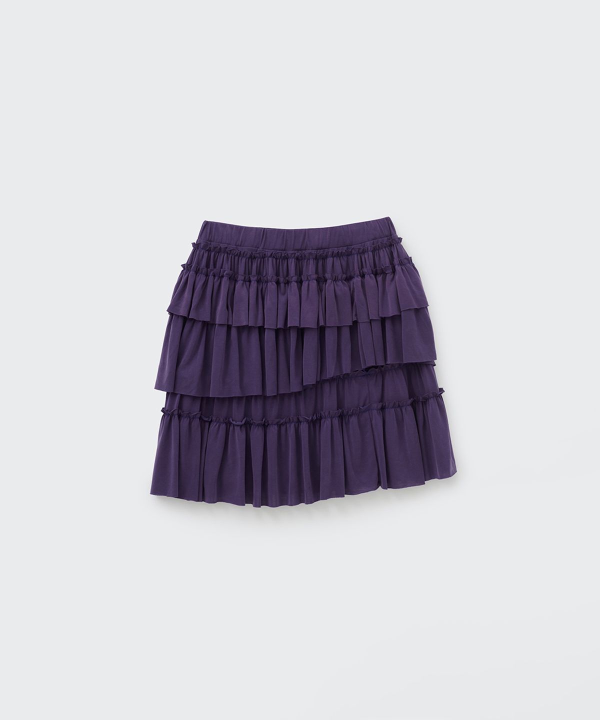 코스모스(COSMOSS) LAYERED FRILL SKIRT (PURPLE)