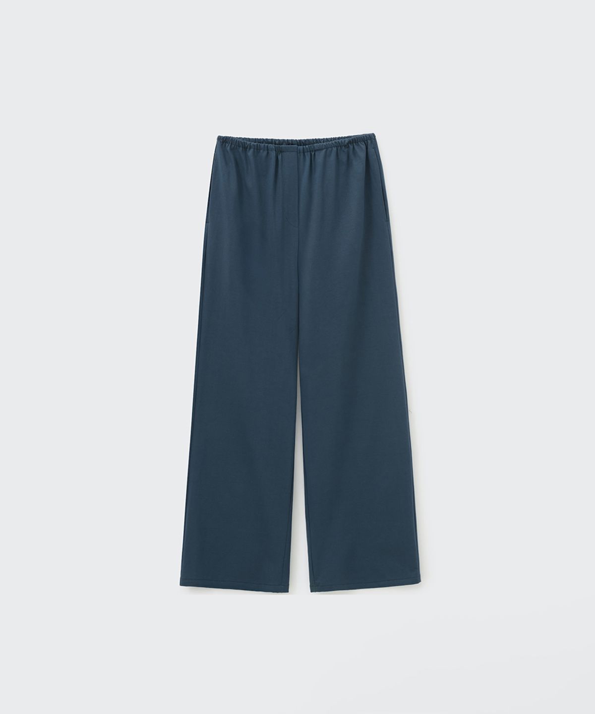 코스모스(COSMOSS) SOFT COTTON STRAIGHT PANTS (MOSS NAVY)