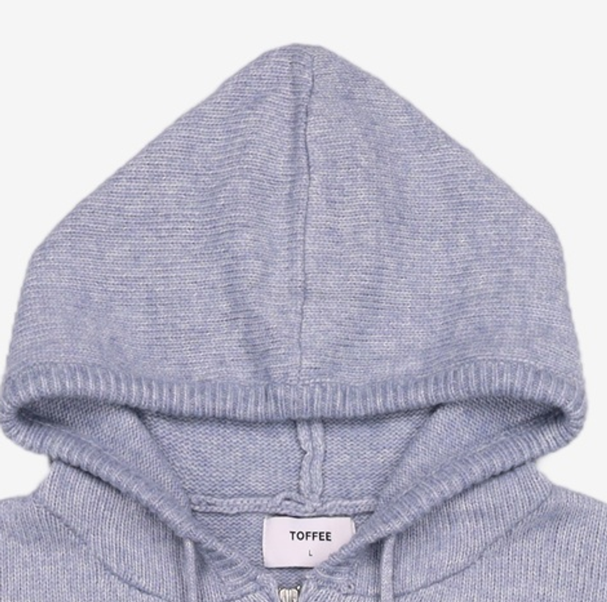 토피(TOFFEE) 마일드 니트 후드 집업 (BEIGE) L