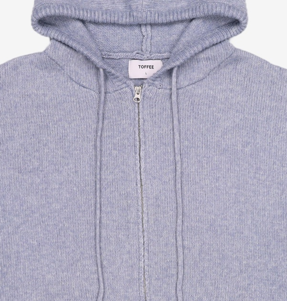 토피(TOFFEE) 마일드 니트 후드 집업 (BEIGE) L