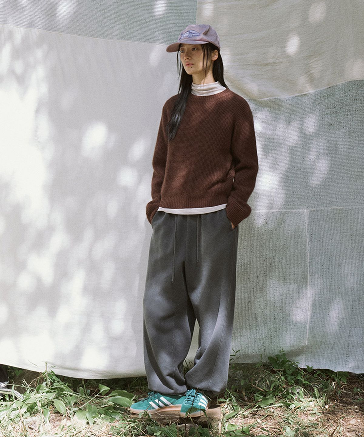 모노크롬(MONOCHROME) alle fleece pants (charcoal)