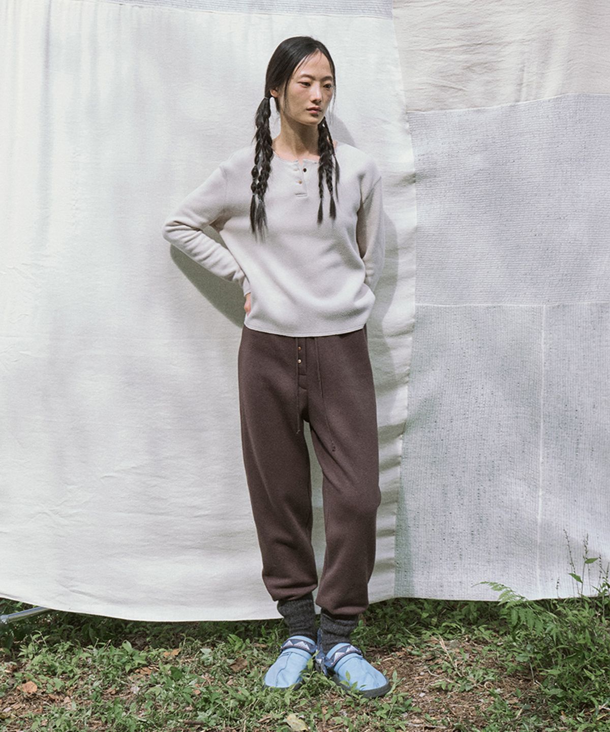 모노크롬(MONOCHROME) mons banding pants (brown)