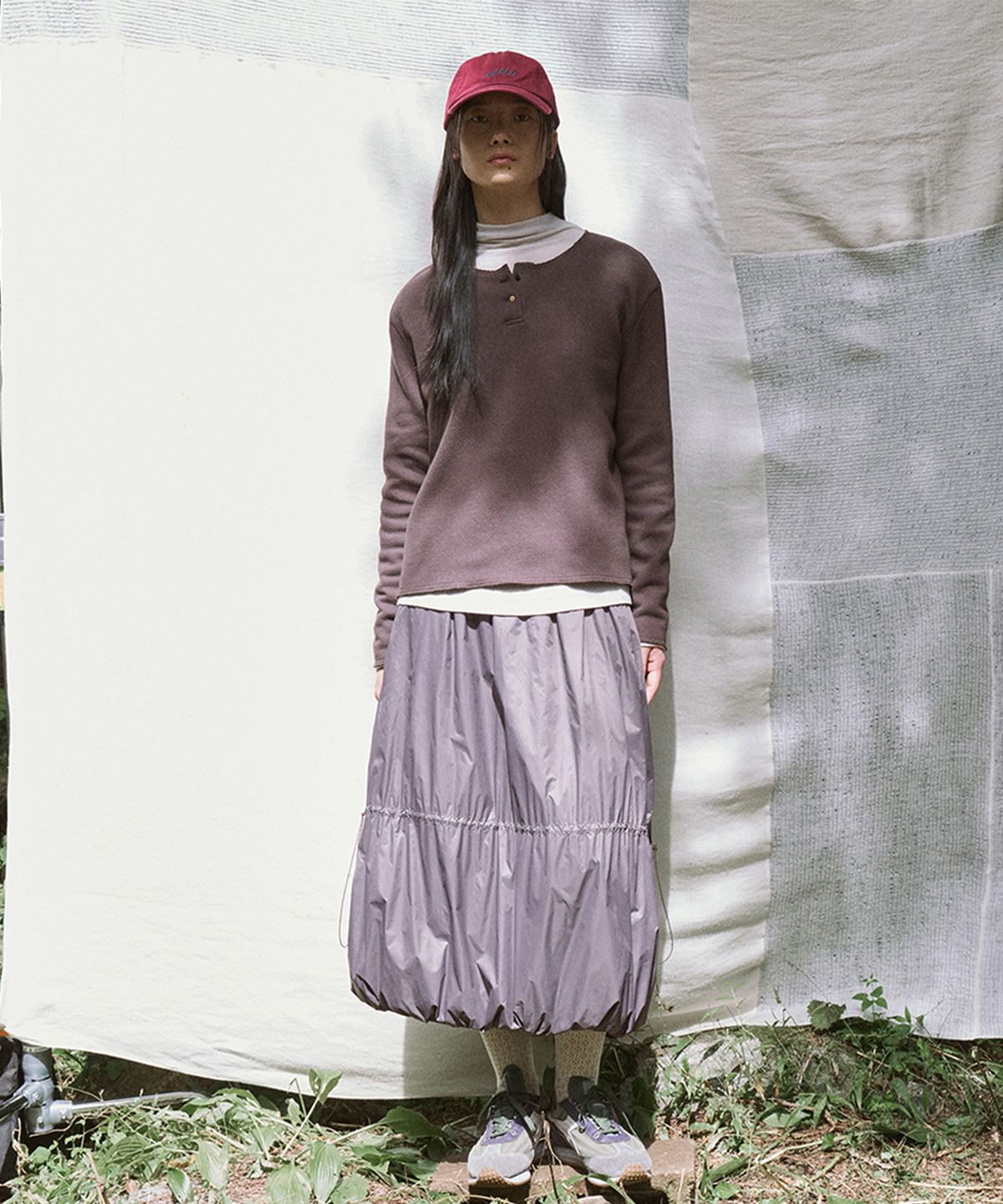 모노크롬(MONOCHROME) leggy skirt (purple)
