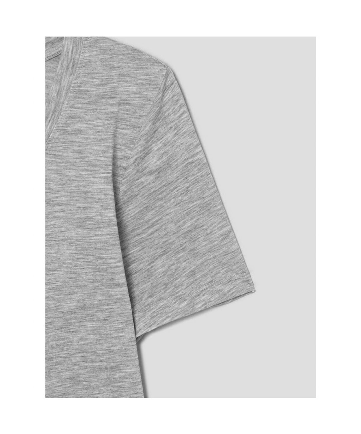 앙개(ANGGAE) Scoop Neck Short Sleeve TShirt  Grey