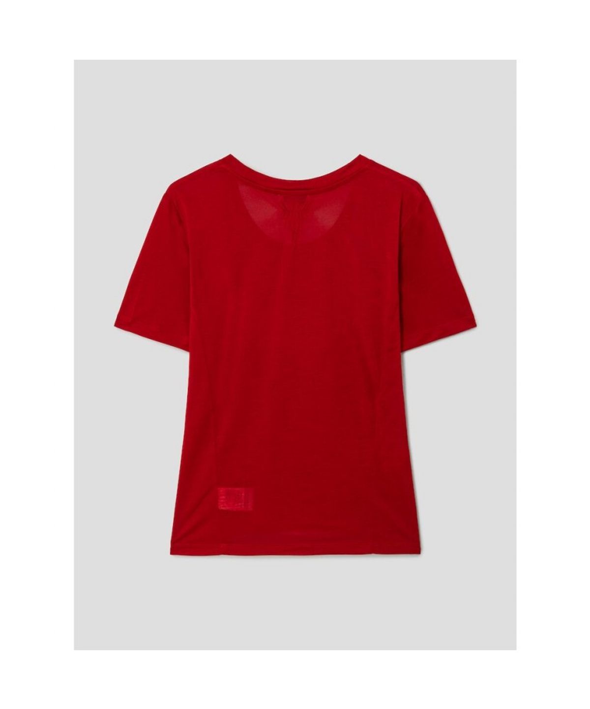 앙개(ANGGAE) Scoop Neck Short Sleeve TShirt  Red