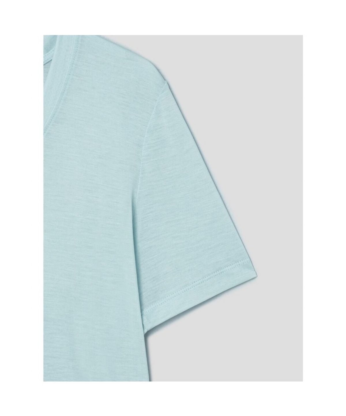 앙개(ANGGAE) Scoop Neck Short Sleeve TShirt  Sky Blue