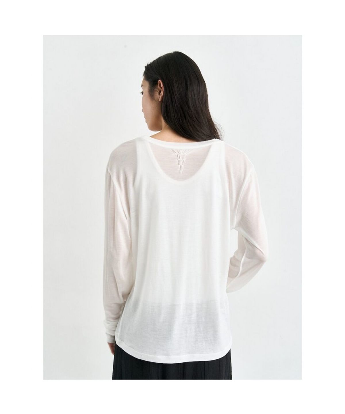 앙개(ANGGAE) Sheer TShirt  White