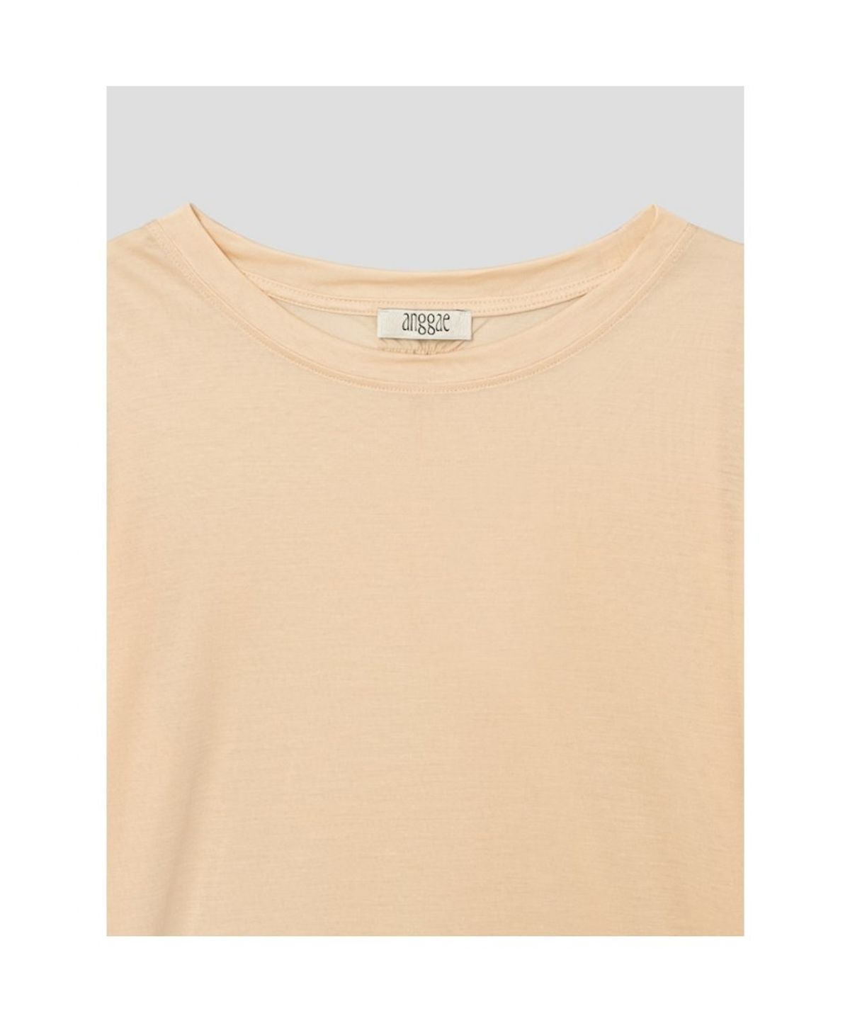앙개(ANGGAE) Sheer TShirt  Beige