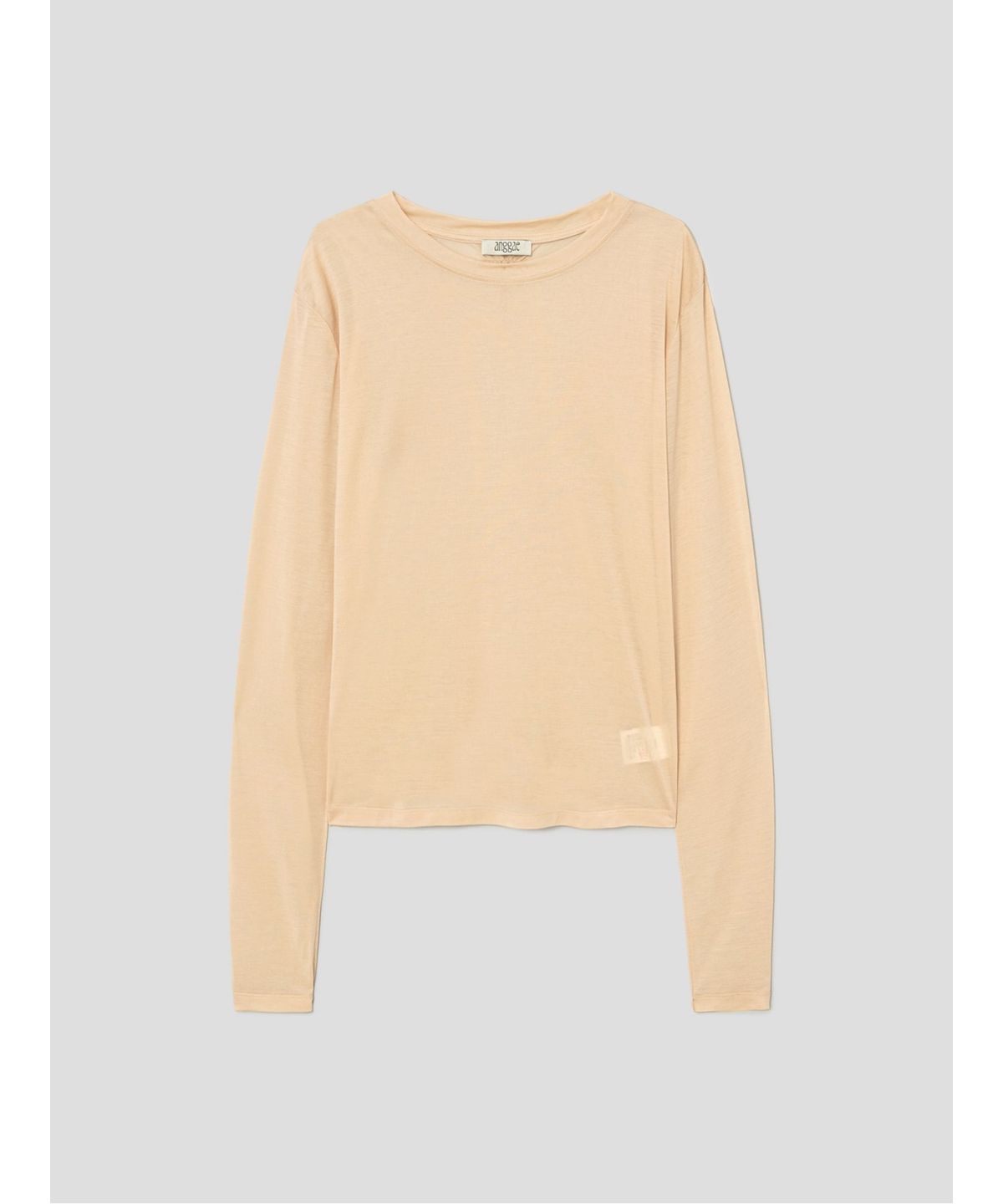 앙개(ANGGAE) Sheer TShirt  Beige