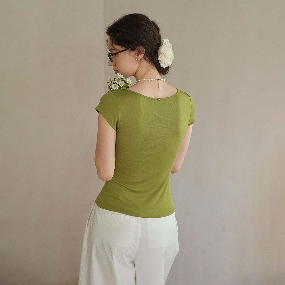 심플레트로(SIMPLE RETRO) SR_Slim fit soft sensation top_2color
