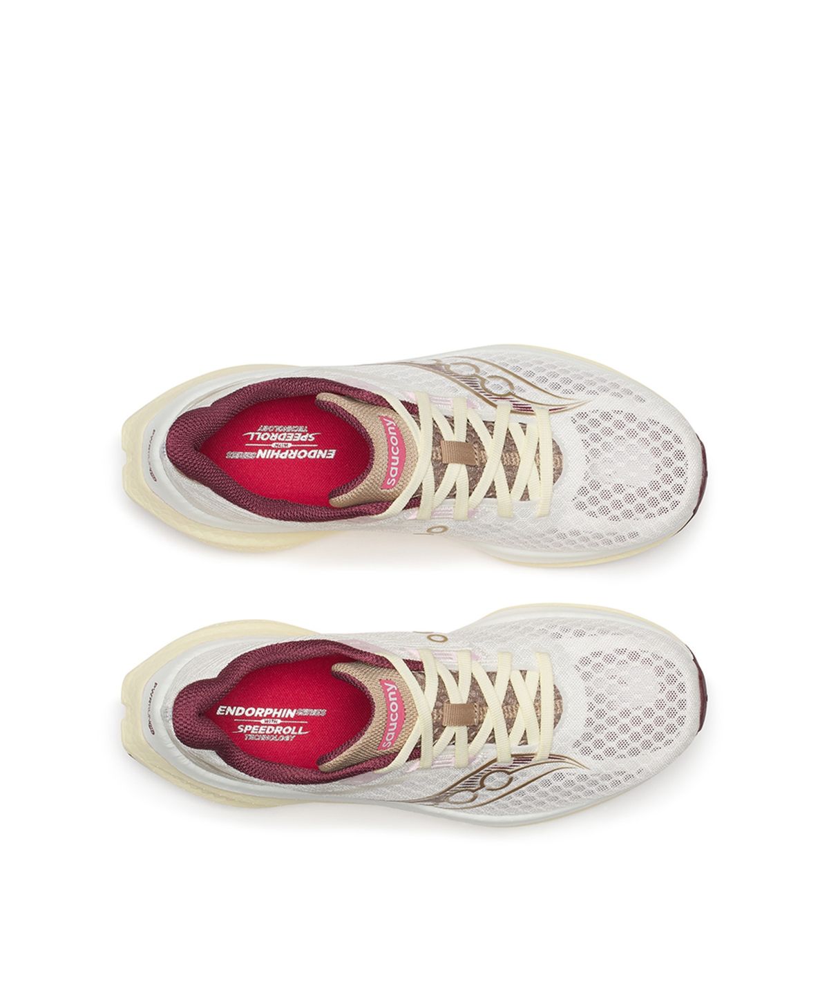 써코니(SAUCONY) (여성) 엔돌핀 스피드 5 - 아이보리:마룬 / S101391-1006