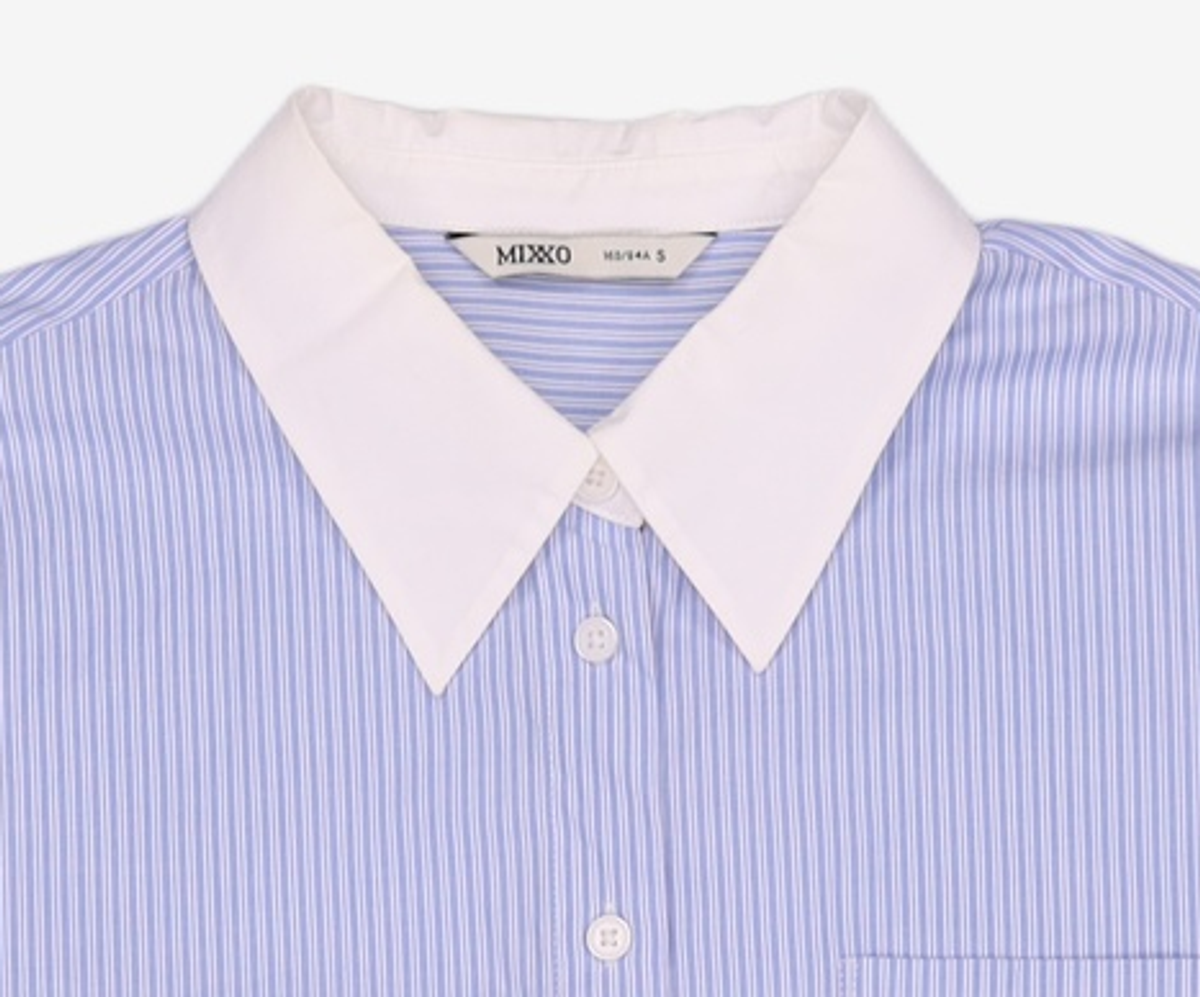 미쏘(MIXXO) 카라배색 셔츠 MIWYWD311B S