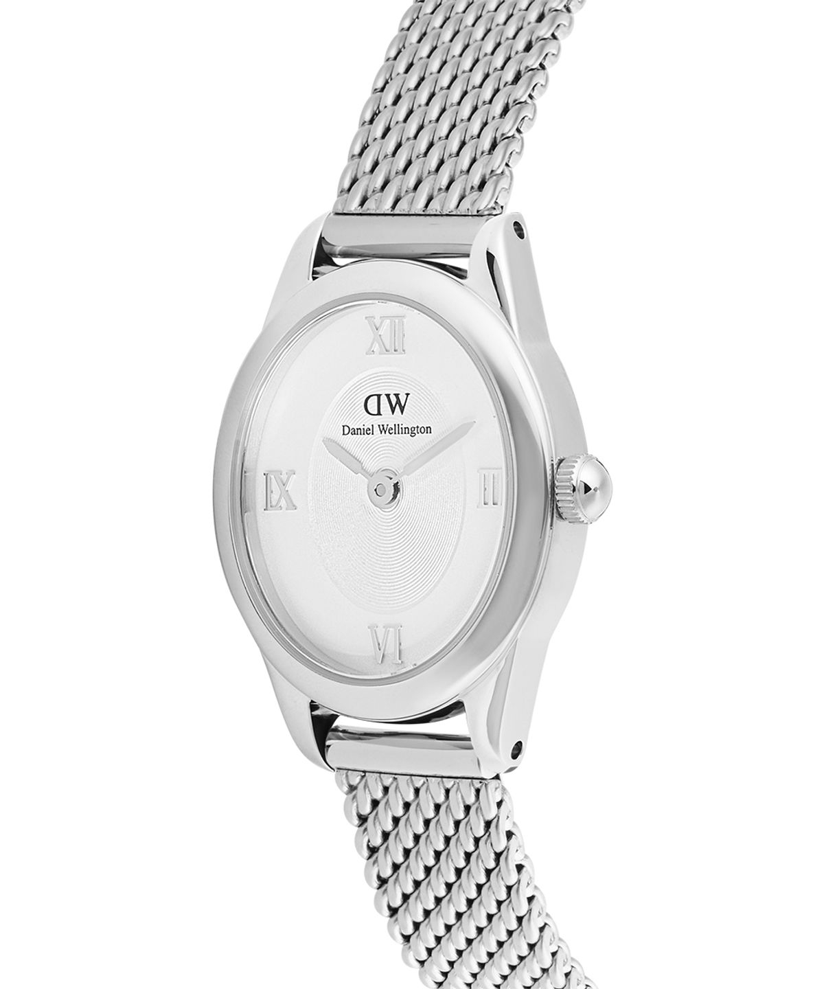 다니엘 웰링턴(DANIEL WELLINGTON) OPHELIA MINI 실버 메시 오벌 여성 데일리 손목시계