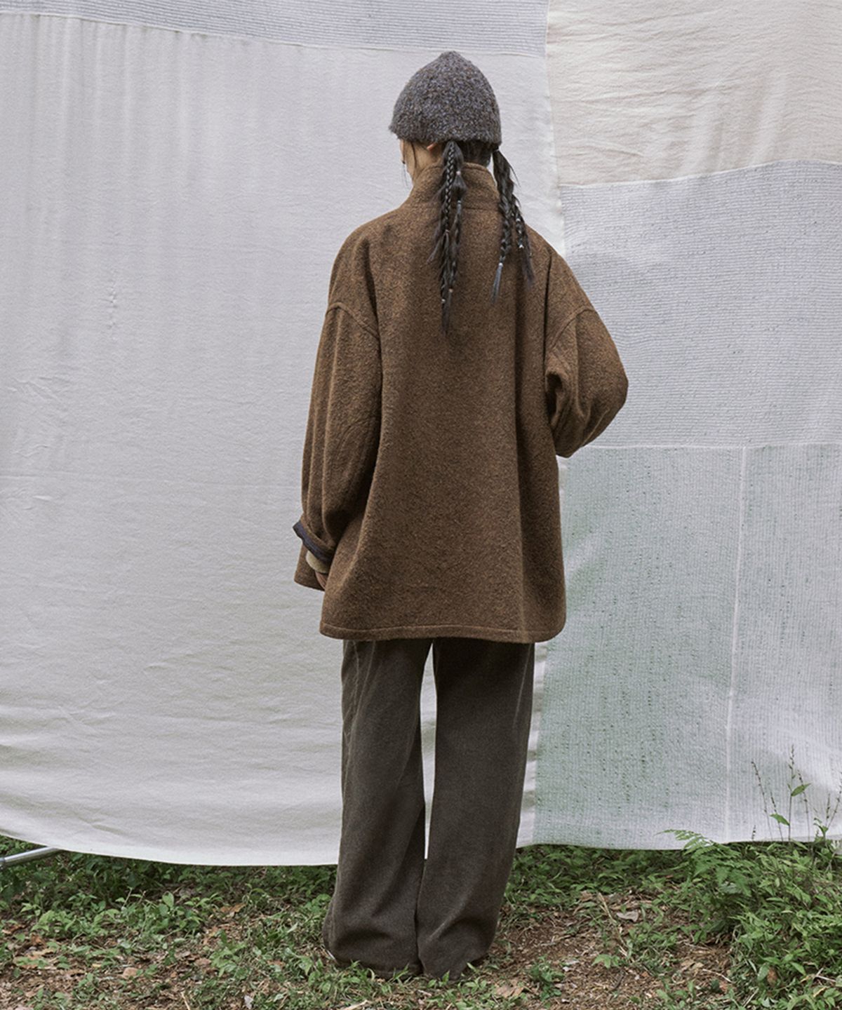 모노크롬(MONOCHROME) beika high neck coat (brown)