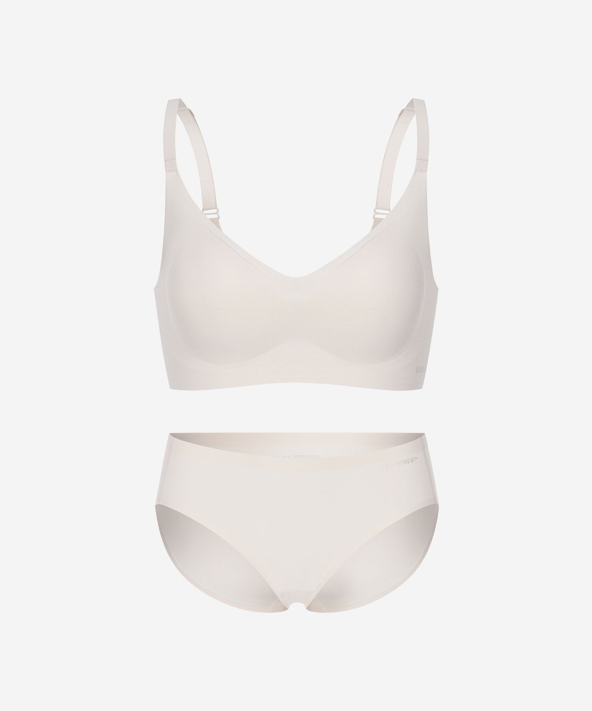 레브렌스(LEVRENCE) (핏 리뉴얼) 45g 에어핀 브라&팬티 세트_ 피치베이지